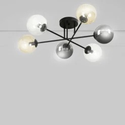 Outlet Lampa sufitowa z kolorowymi kloszami 834/6B2 | Kaja Oświetlenie Żyrandole Nowoczesne