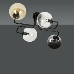 Store Lampa sufitowa z kolorowymi kloszami 843/4M1 | Kaja Oświetlenie Żyrandole Nowoczesne