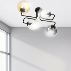 Store Lampa sufitowa z kolorowymi kloszami 843/4M1 | Kaja Oświetlenie Żyrandole Nowoczesne