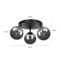 New Lampa sufitowa z kulistymi kloszami 777/3APREM | Kaja Oświetlenie Żyrandole Nowoczesne