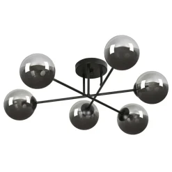 Online Lampa sufitowa z kulistymi grafitowymi kloszami 832/6B | Kaja Żyrandole Nowoczesne