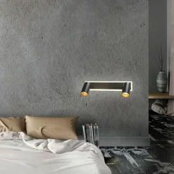 Sale Lampa sufitowa z ledem dookoła listwy LP-0612/2WS BK PARMA | Kaja Żyrandole Nowoczesne