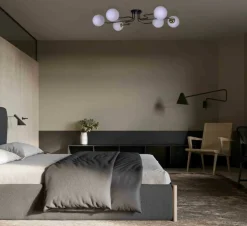 Cheap Lampa sufitowa z matowymi kloszami na sześć żarówek K-4706 z serii KA Żyrandole Nowoczesne