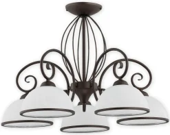 Sklep Kaja Lampa sufitowa z mlecznymi kloszami O2495 W5 RW INDRA | Kaja