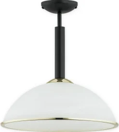 Sklep Kaja Lampa sufitowa z mlecznym kloszem O2921 W1 CZA ZL LAVA | Kaja