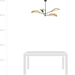 New Lampa sufitowa z ozdobnymi, rattanowymi abażurami 1160/4 VENE | Kaja Żyrandole Nowoczesne