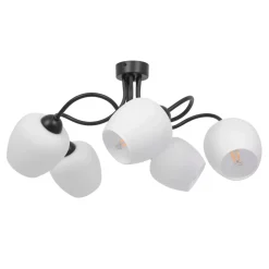 Store Lampa sufitowa z pięcioma matowymi kloszami K-5186 z serii BELLA Żyrandole Nowoczesne