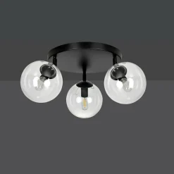 Store Lampa sufitowa z przezroczystymi kloszami 776/3APREM | Kaja Żyrandole Nowoczesne