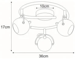 Outlet Lampa sufitowa z reflektorami K-8002/3G CHR SALVA | Kaja Żyrandole Nowoczesne