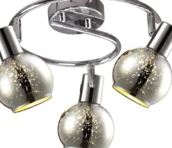 Best Lampa sufitowa z reflektorami K-8003-3G CHR GALAXY I | Kaja Żyrandole Nowoczesne