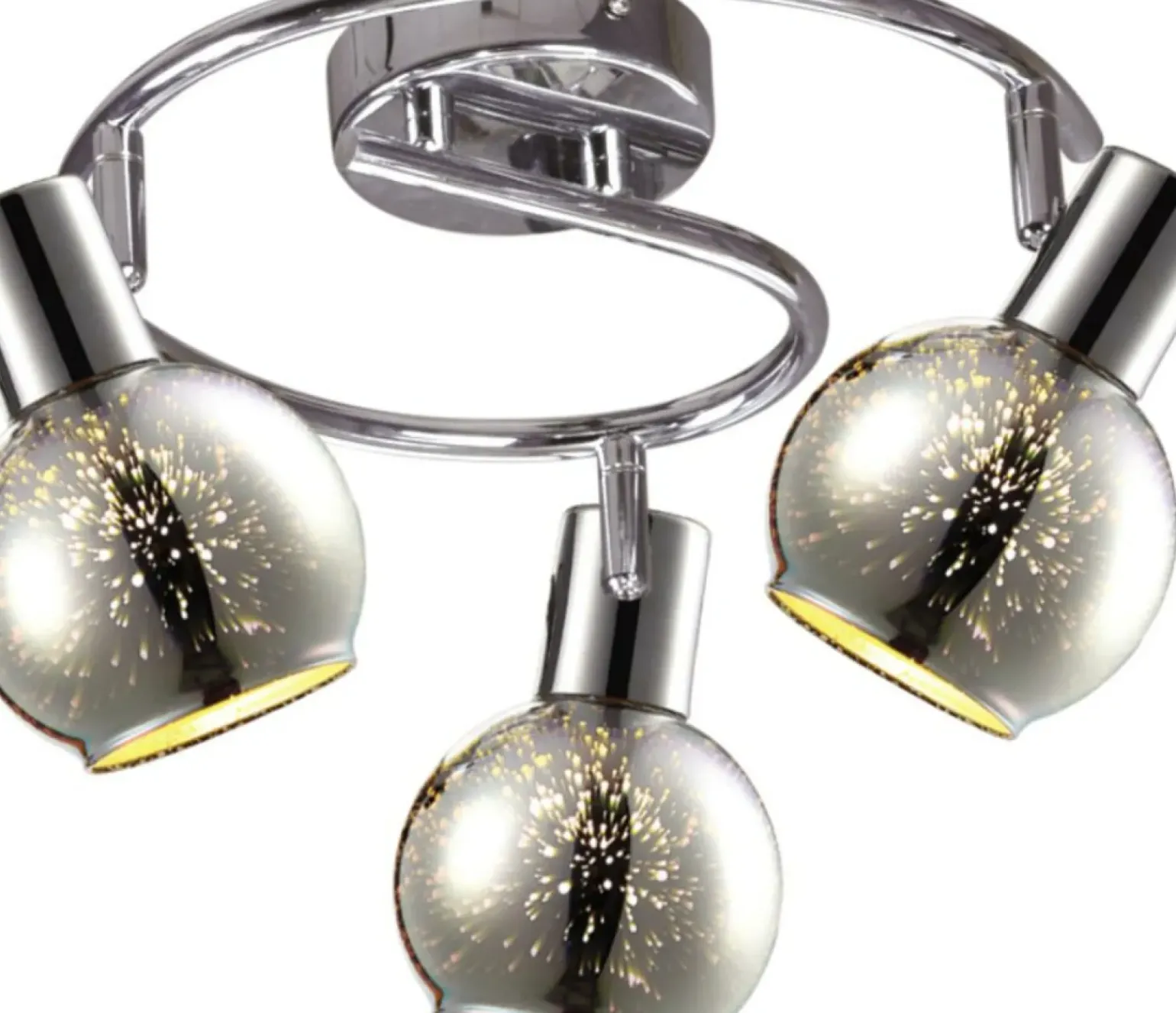 Best Lampa sufitowa z reflektorami K-8003-3G CHR GALAXY I | Kaja Żyrandole Nowoczesne