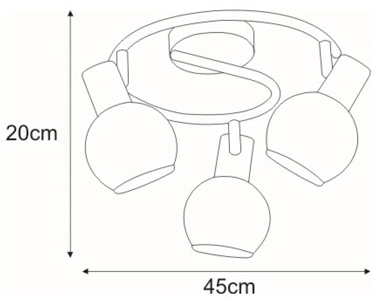 Best Lampa sufitowa z reflektorami K-8003-3G CHR GALAXY I | Kaja Żyrandole Nowoczesne