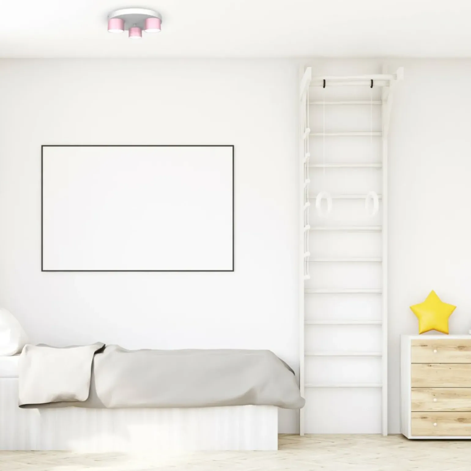 Clearance Lampa sufitowa z różowymi elementami MLP7556 z serii DIXIE | Kaja Oświetlenie Żyrandole Nowoczesne