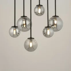 New Lampa sufitowa z szarymi kloszami na rurkach SIG 33498 TULIA | Kaja Żyrandole Nowoczesne