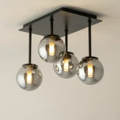 Outlet Lampa sufitowa z szarymi kloszami na rurkach SIG 33504 TULIA | Kaja Żyrandole Nowoczesne