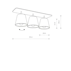 Cheap Lampa sufitowa z trzema mi kloszami 9717 | Kaja Oświetlenie Żyrandole Nowoczesne