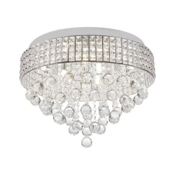 Sklep Kaja Lampa sufitowa z wiszącymi kryształkami, do salonu 19027-M z serii CAP