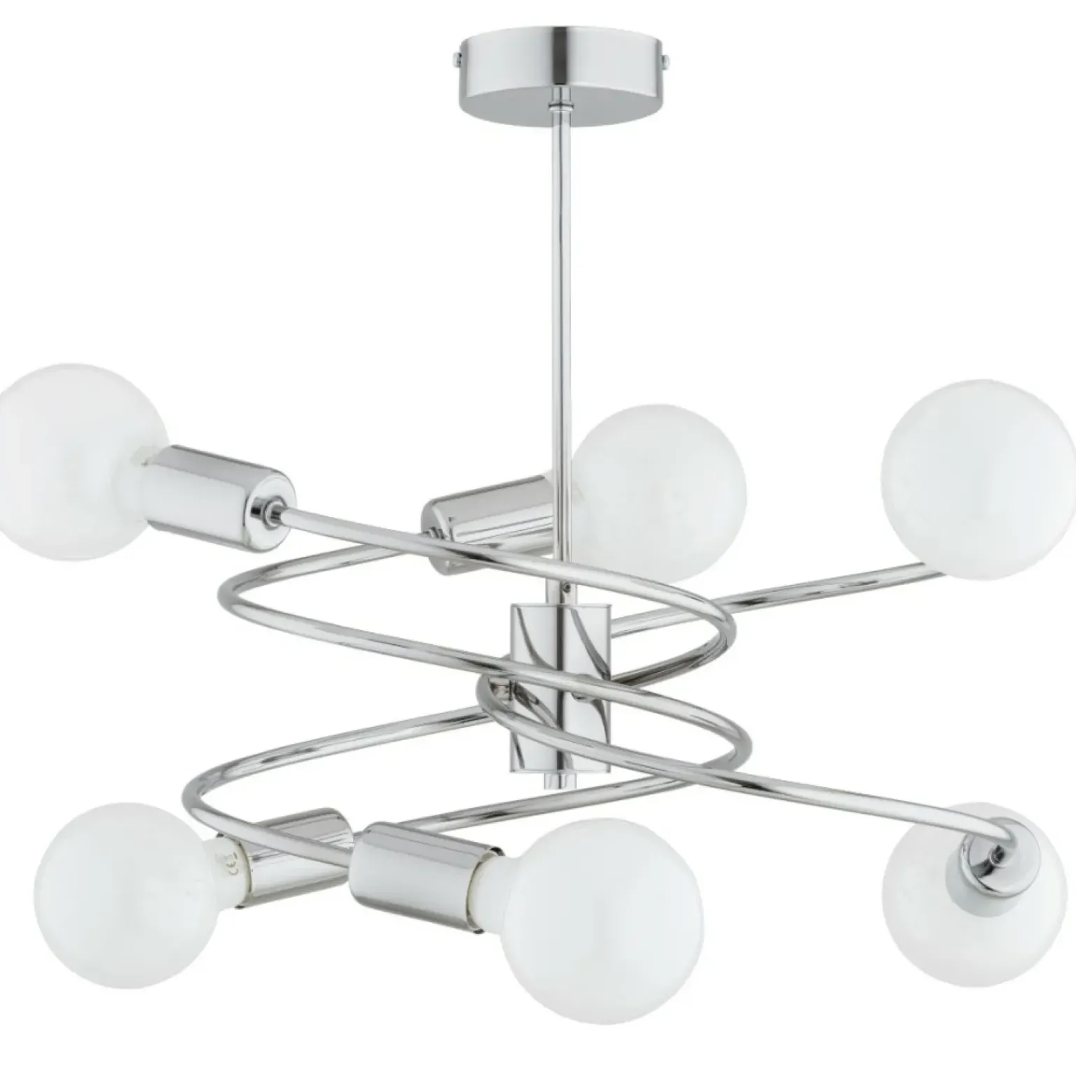 Best Lampa sufitowa ze srebrną konstrukcją AL 63234 z serii DISCO Żyrandole Nowoczesne