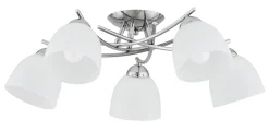 Sklep Kaja Lampa sufitowa ze srebrną oprawą, z kloszami AL 63252 z serii SEVA | Kaja Oświet