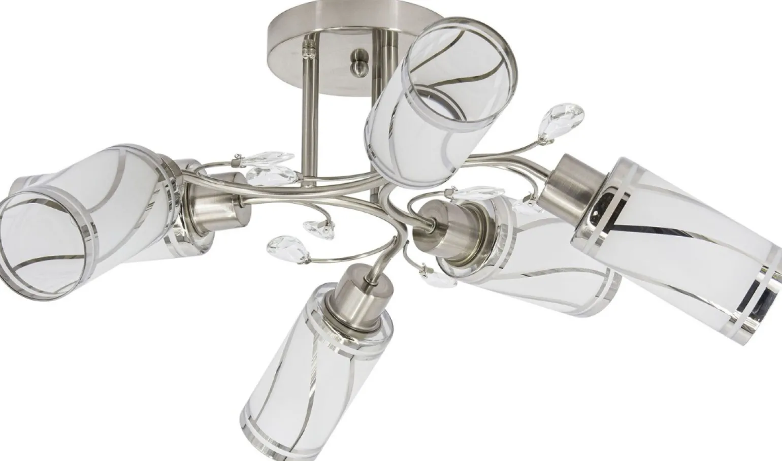 Sklep Kaja Lampa szklana z białymi matowymi kloszami 8267/6 19BT | Kaja