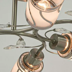 Sklep Kaja Lampa szklana z białymi matowymi kloszami 8267/6 19BT | Kaja