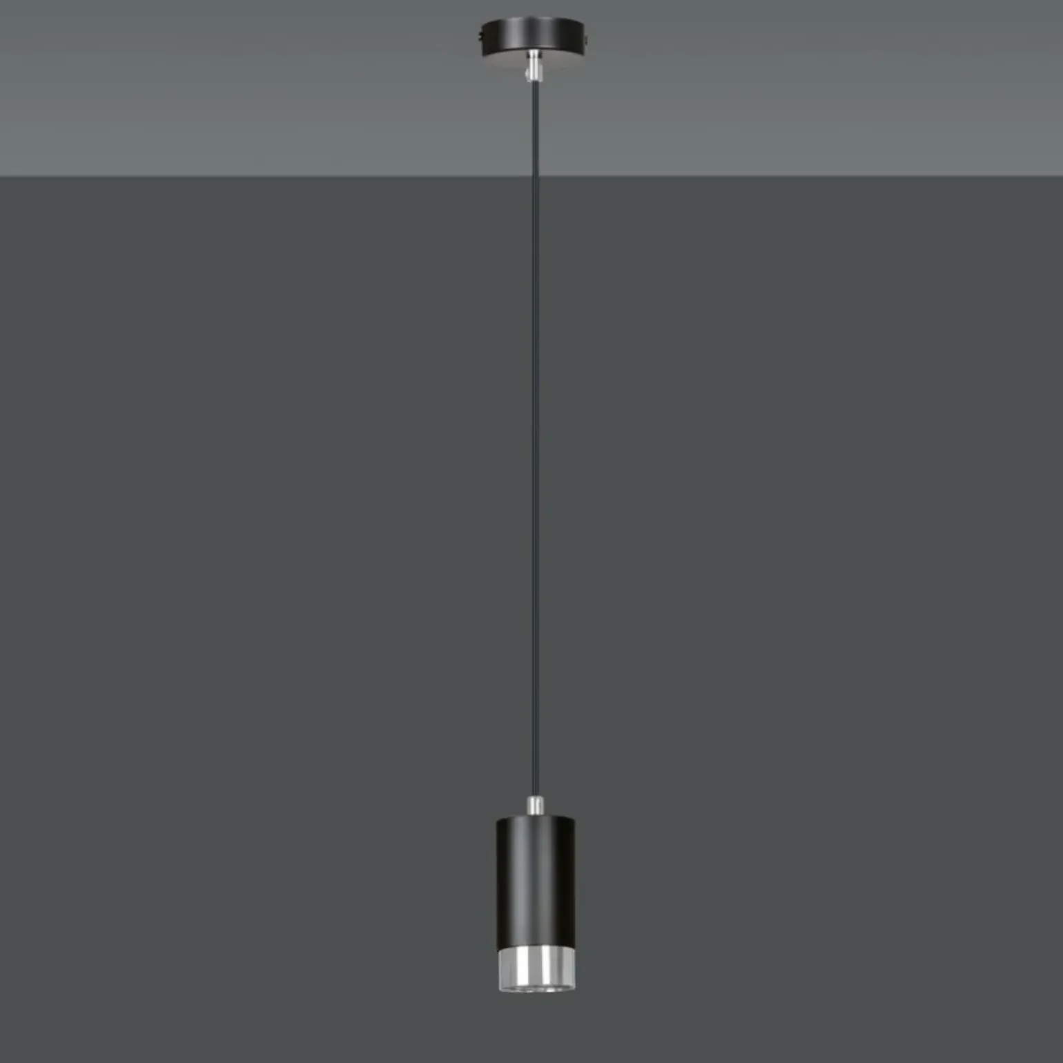 Fashion Lampa w kształcie tuby ze srebrnymi dodatkami 816/1 | Kaja Oświetlenie Żyrandole Nowoczesne