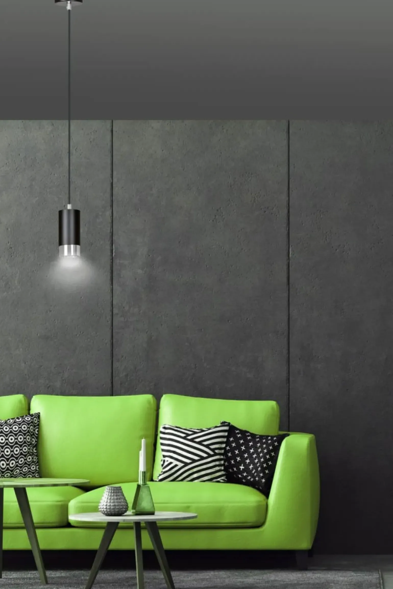 Fashion Lampa w kształcie tuby ze srebrnymi dodatkami 816/1 | Kaja Oświetlenie Żyrandole Nowoczesne