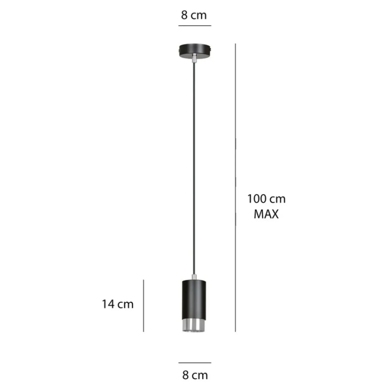 Fashion Lampa w kształcie tuby ze srebrnymi dodatkami 816/1 | Kaja Oświetlenie Żyrandole Nowoczesne