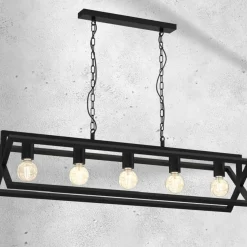 Cheap Lampa w stylu industrialnym, na pięć żarówek MLP8564 z serii ARNOLD | Kaja Oświe Żyrandole Nowoczesne