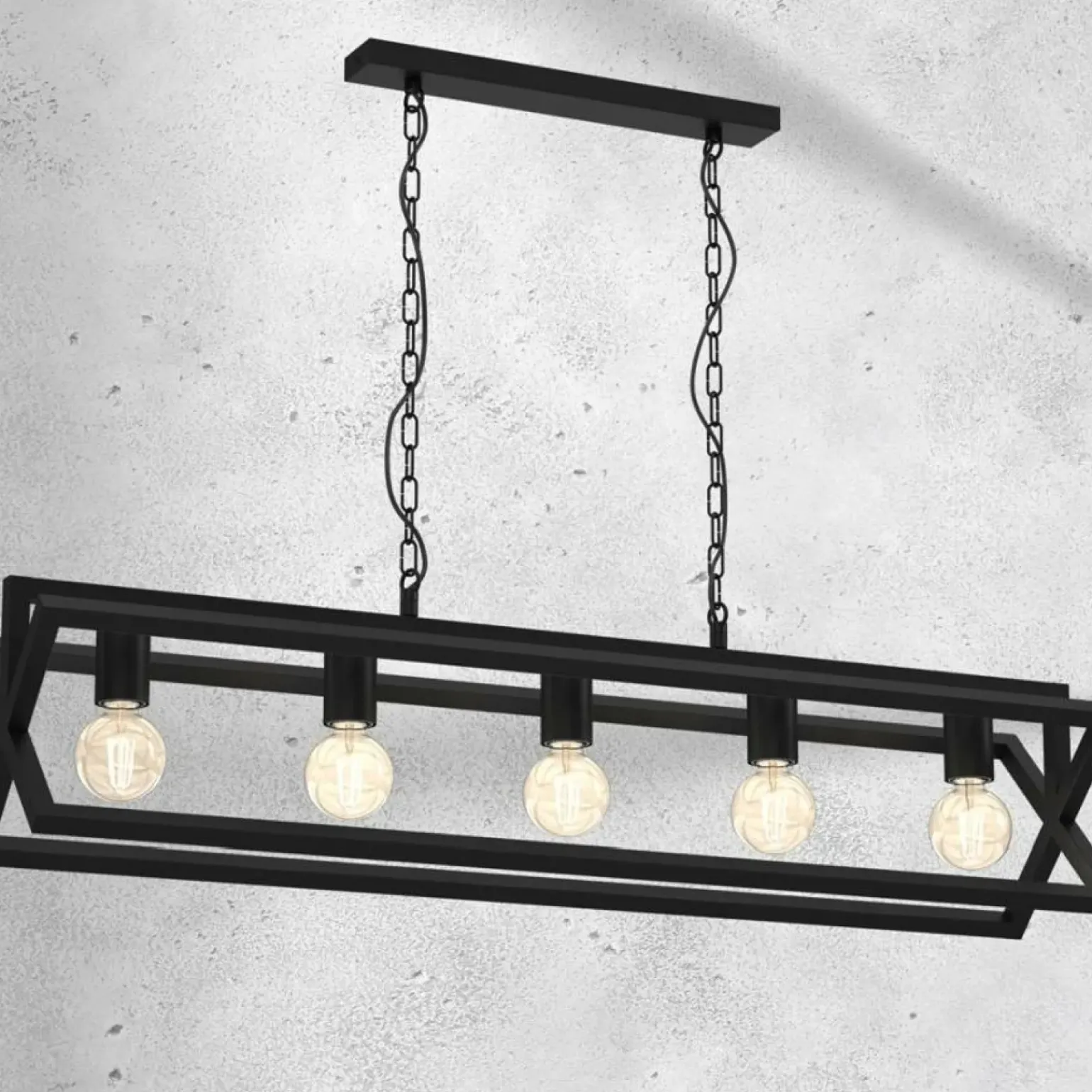 Cheap Lampa w stylu industrialnym, na pięć żarówek MLP8564 z serii ARNOLD | Kaja Oświe Żyrandole Nowoczesne