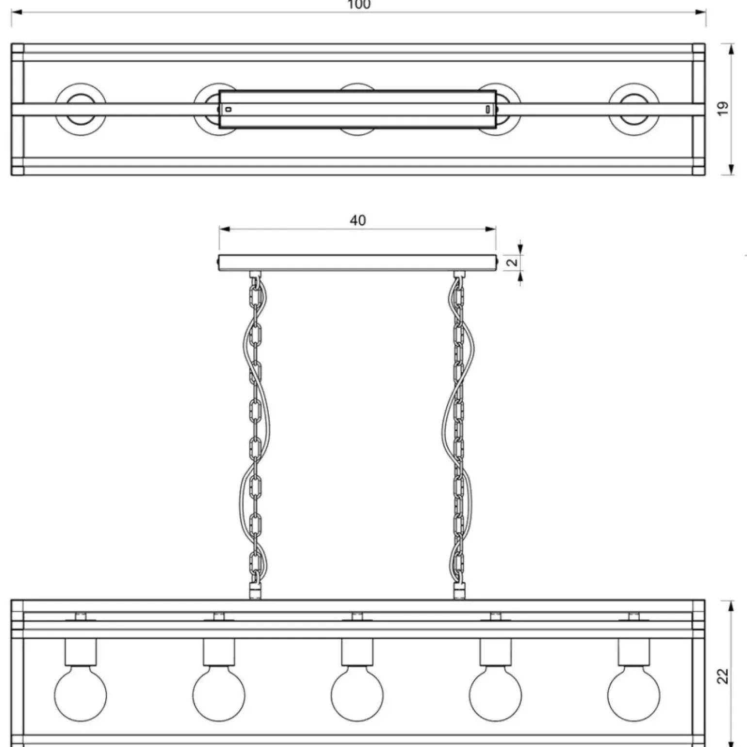Cheap Lampa w stylu industrialnym, na pięć żarówek MLP8564 z serii ARNOLD | Kaja Oświe Żyrandole Nowoczesne