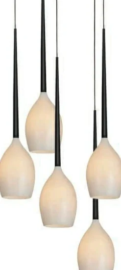 Best Sale Lampa wisząca AZ0311 - Izza 5 (shiny white) - AZZARDO Żyrandole Nowoczesne