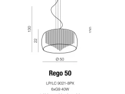 Best Sale Lampa wisząca AZ1000 - Rego 50 pendant/top - AZZARDO Żyrandole Nowoczesne