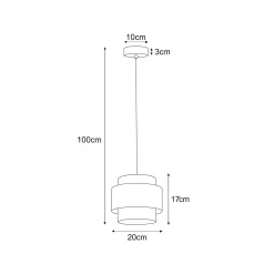 Sklep Kaja Lampa wisząca boho z podwójnym abażurem K-5230 z serii GATO | Kaja