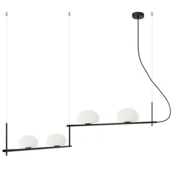 Best Lampa wisząca do dowolnego rozmieszczenia PND-357784-BK+W serii KERNIO Żyrandole Nowoczesne