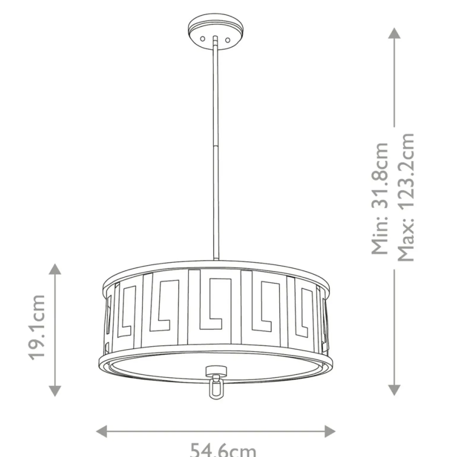 Clearance Lampa wisząca do klasycznego wnętrza GN-LEMURIA-P-L z serii LEMURIA Żyrandole Nowoczesne