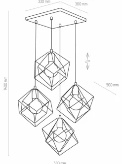 Store Lampa wisząca do nowoczesnej sypialni TK 2778 ALAMBRE | Kaja Żyrandole Nowoczesne