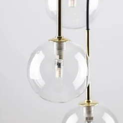 Store Lampa wisząca do salonu, przezroczyste klosze TK 5362 NILOS | Kaja Żyrandole Nowoczesne