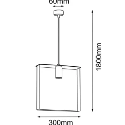 Store Lampa wisząca do stylowej kuchni 30x30cm ANT 5156 ORTIGA | Kaja Żyrandole Nowoczesne