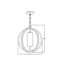 Clearance Lampa wisząca drewniana, z łańcuszkiem FE-ALLIER-P-S-LW z serii ALLIER Żyrandole Nowoczesne