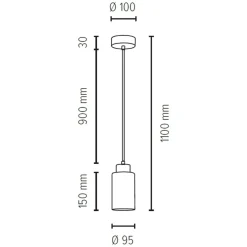 Best Sale Lampa wisząca drewniany zwis z białym kloszem 1720174 BOSCO | Kaja Żyrandole Nowoczesne