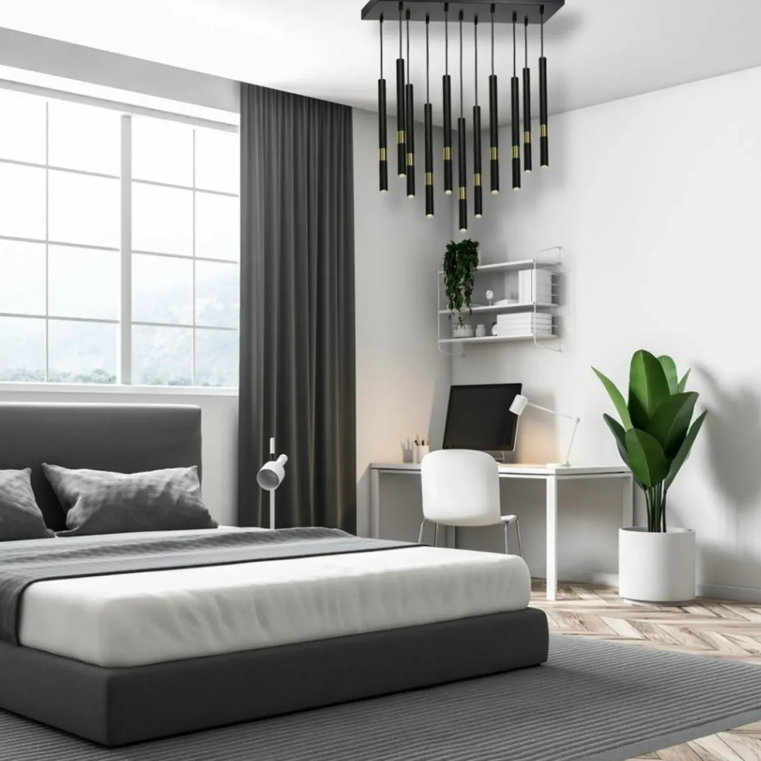 Store Lampa wisząca idealna do jadalni lub salonu MLP6386 z serii MONZA | Kaja Oświetl Żyrandole Nowoczesne