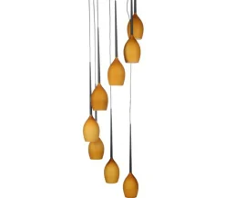 Discount Lampa wisząca kaskada kloszy, na antresolę AZ1223 IZZA AMBER | Kaja Żyrandole Nowoczesne