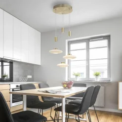 Cheap Lampa wisząca LED na okrągłej podstawie 2082-60 z serii LAUTADA | Kaja Żyrandole Nowoczesne