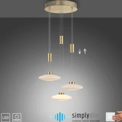 Cheap Lampa wisząca LED na okrągłej podstawie 2082-60 z serii LAUTADA | Kaja Żyrandole Nowoczesne