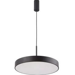 Best Sale Lampa wisząca LED, płaska głowica ⌀40cm 5361-835RP-BK-3 ORBITAL Żyrandole Nowoczesne