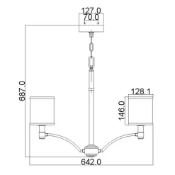 Cheap Lampa wisząca na łańcuchu FE-PROSPECT-PARK5 z serii PROSPECT PARK Żyrandole Nowoczesne