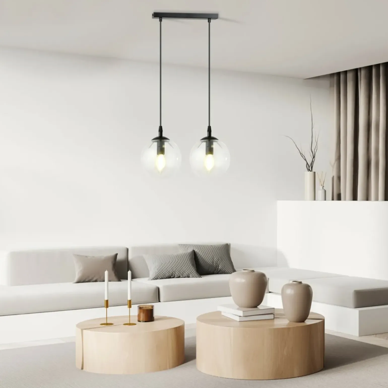 Clearance Lampa wisząca na dwie żarówki z małym gwintem 711/2 | Kaja Oświetlenie Żyrandole Nowoczesne