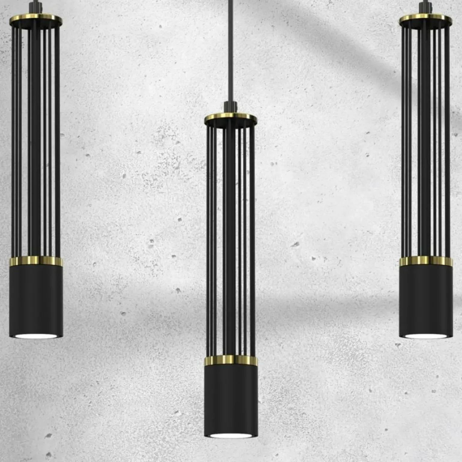 Cheap Lampa wisząca na listwie, trzy długie tuby MLP8410 z serii ESTILO | Kaja Oświetl Żyrandole Nowoczesne