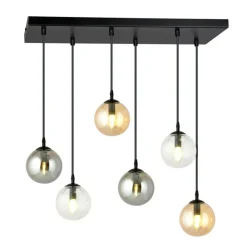 Flash Sale Lampa wisząca na listwie z kolorowymi kloszami 714/6M1 | Kaja Żyrandole Nowoczesne
